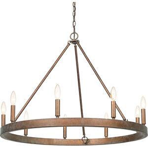Carraway 9 Light 32 inch Copper Patina Chandelier Ceiling Light